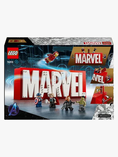 LEGO Super Heroes 76313 MARVEL logo og minifigurer