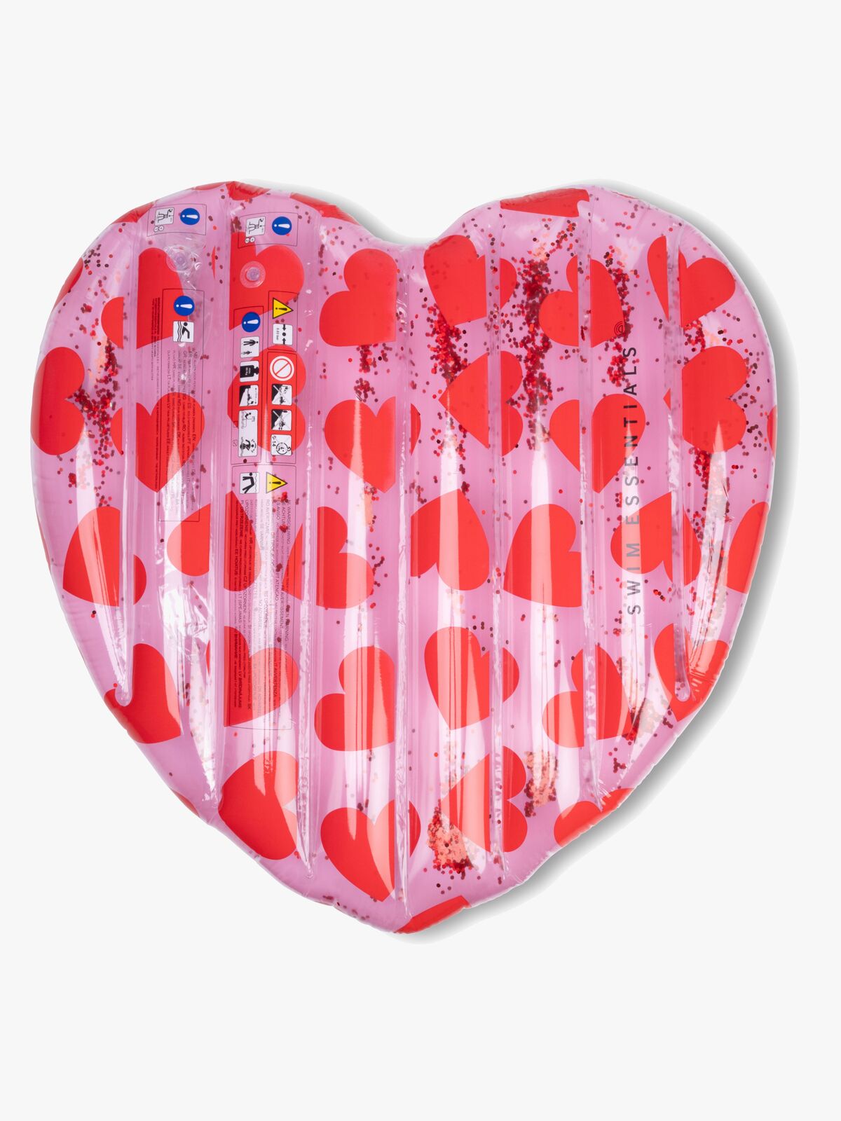 Swim Essentials Flytemadrass 150x100 cm, Red Hearts