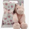CarloBaby Fleeceteppe og Kosedyr Unicorn, Rosa