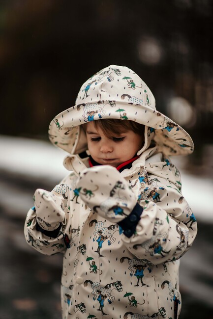 Geggamoja Fôret Regnsett Pippi Langstrømpe, Beige