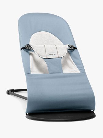 BabyBjörn Balance Soft Vippestol Vevet Jerseystoff, Blå/Grå