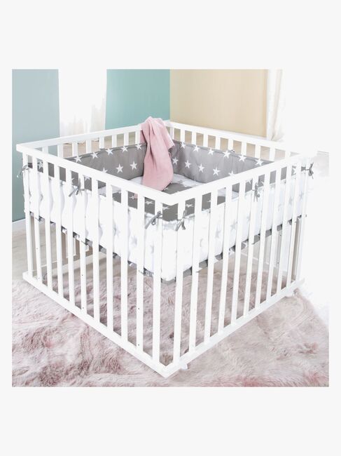 Roba Lekegrind med Hjul, Little Stars White