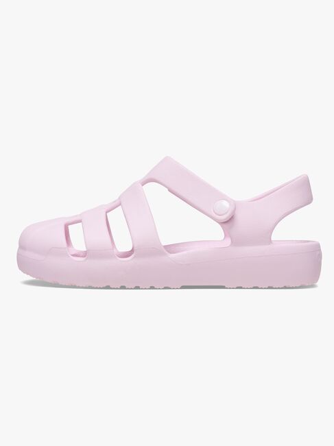 Crocs Classic Fisherman Kids Slippers, Pink Milk