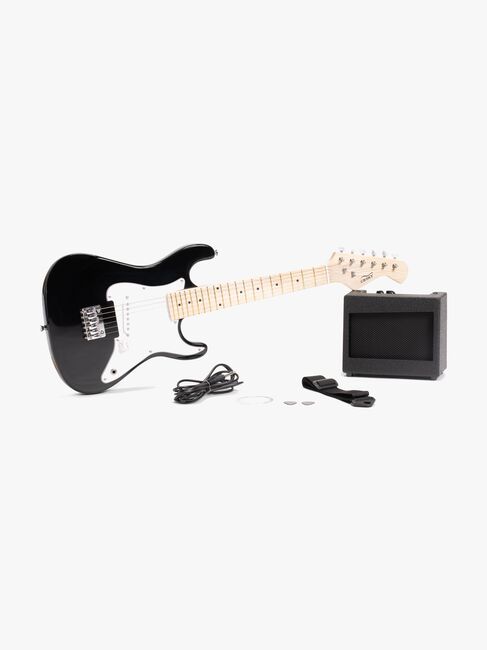 Cloudberry Castle El-gitar med Forsterker 80 cm, Svart