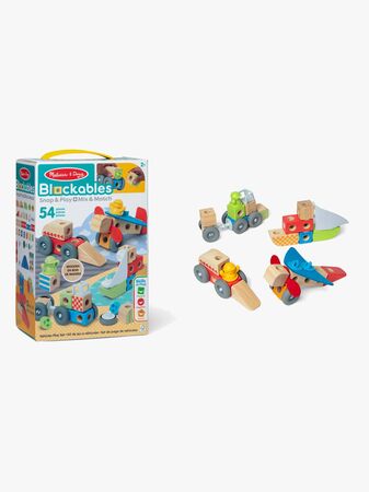Melissa & Doug Blockables Byggesett Kjøretøy 54 Deler