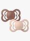 BIBS Supreme Smokk 2-pack Silikon Str 1, Woodchuck/Blush
