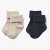 Wheat Ziggy Baby Sokker 2-Pakk Ull, Navy