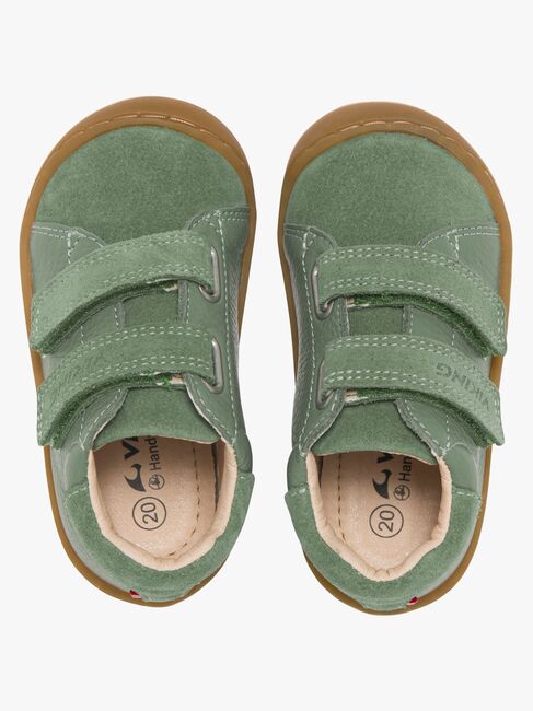 Viking Alv Rena Barefoot 2V Lær-å-gå-sko, Grønn