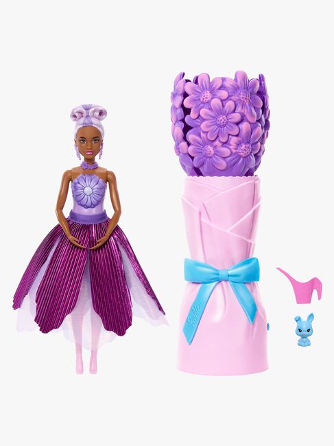 Barbie Petal Pop Flower Surprise Dukke Prestekrage, Lilla