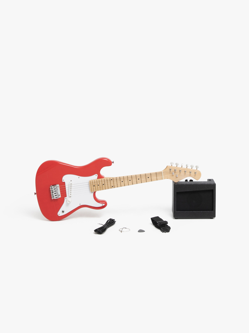 Cloudberry Castle Elgitar med Forsterker 80 cm, Rød