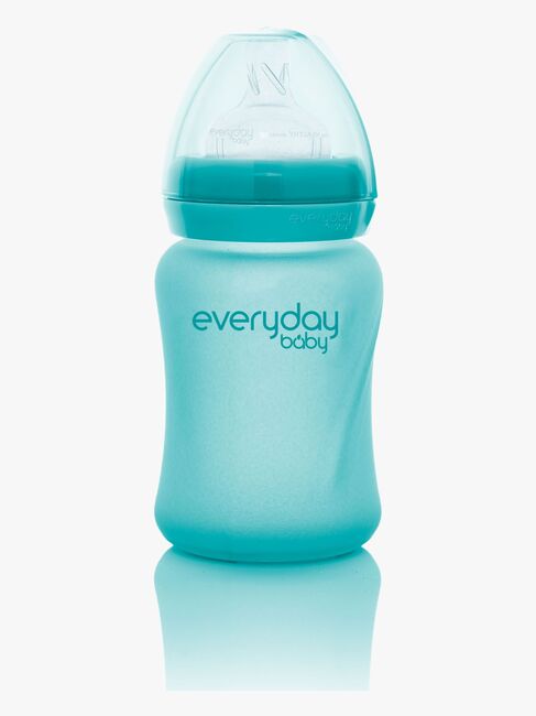 Everyday Baby Varmeindikerende Tåteflaske Glass 150 ml, Turkis
