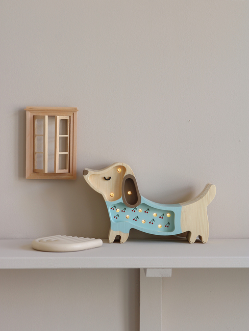 Little Lights Lampe Hundevalp, Blå