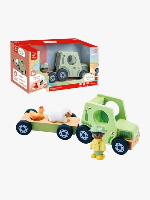 Hape Eventyrbok med Lekesett The Rumbling Tractor