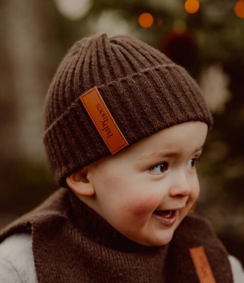 BabyMocs Strikket Lue, Brown