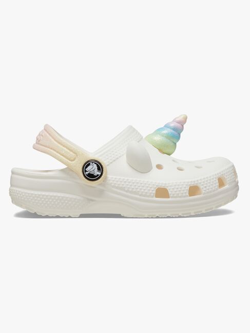 Crocs Classic IAM Rainbow Unicorn Kids Sandaler, Chalk