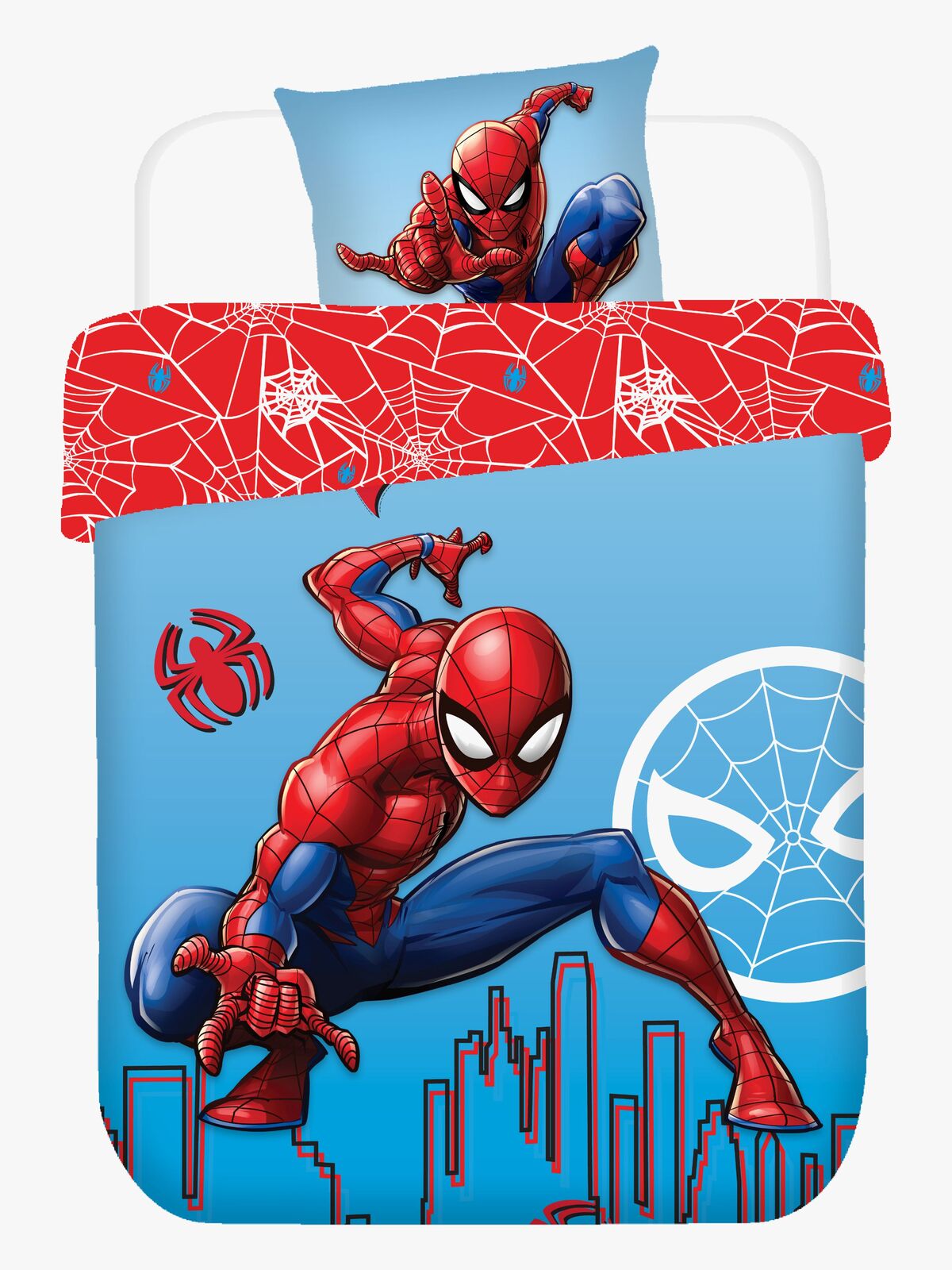 Marvel Spider-Man Sengesett 140x200, Blå