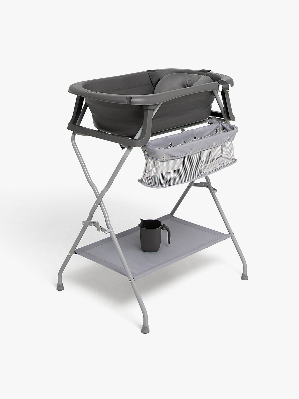 Beemoo CARE Assist Badebalje inkl. Badestøtte, Badestativ & Skyllekanne, Deep Grey