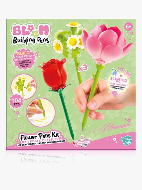 Bloom Building Pens Flower Brick Penner 3-pakk