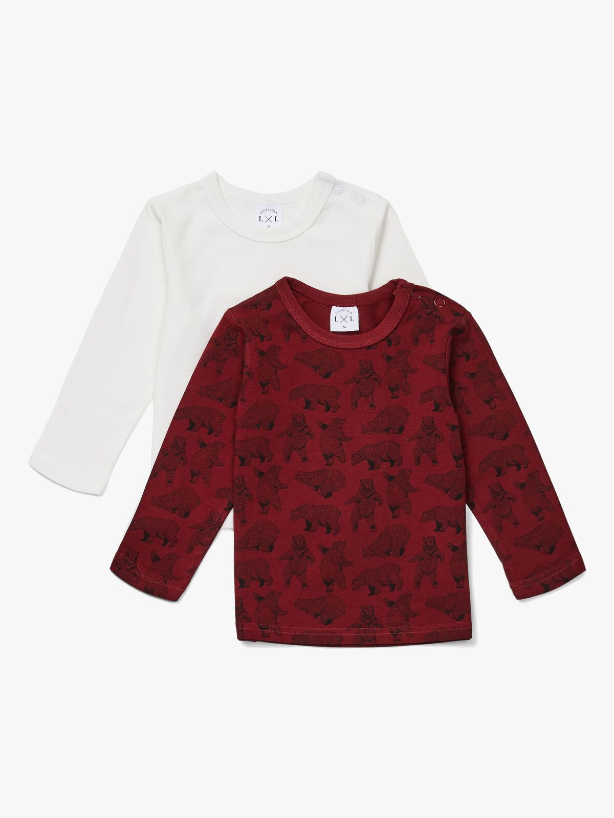 Luca & Lola Montay Langermet T-Skjorte 2-pack, Red 