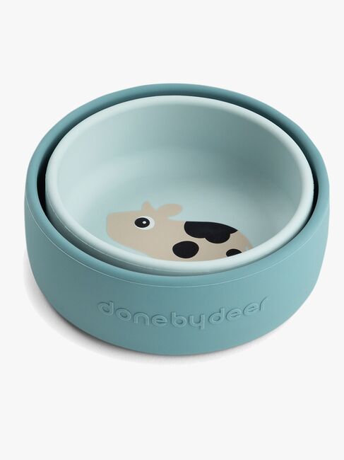 Done By Deer Dotti Silikon Skål 2-Pakk, Blue