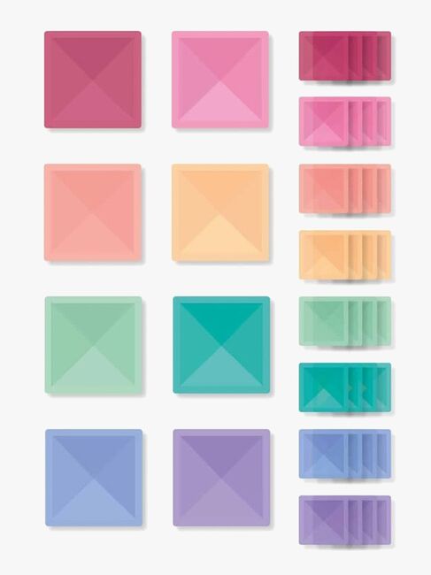 Connetix Magnetisk Byggekloss Pastel Square 40 Deler