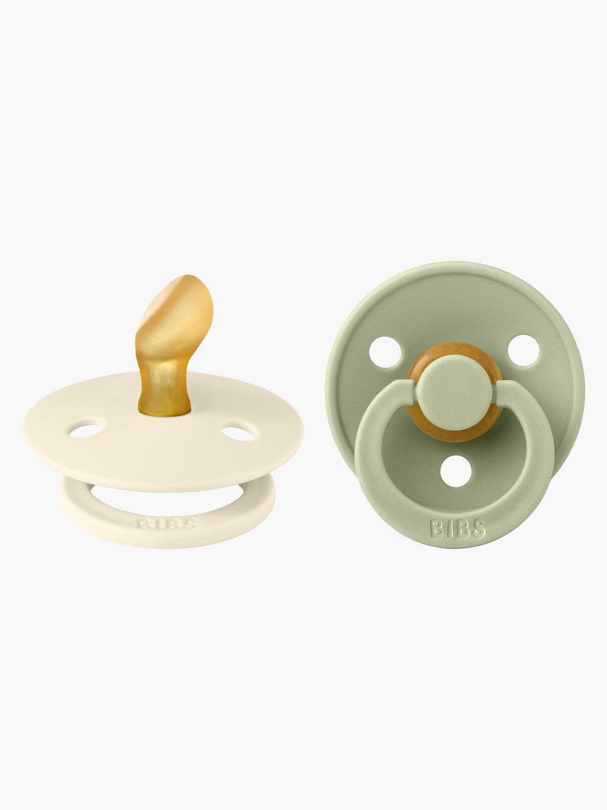 BIBS Colour Smokker 2-pack Lateks Str 1, Ivory/Sage