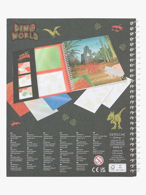 Dino World Stick & Shine Fargeleggingsbok