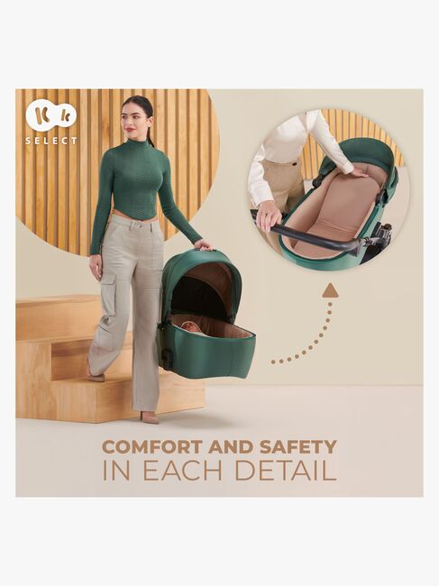 Kinderkraft PRIME 2 3-in-1 Duovogn Travelsystem inkl. Mink Pro, Sandrose Beige