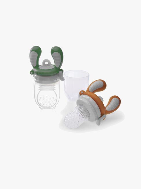 Kidsme Food Feeder 2-Pack, Oransje/Grønn