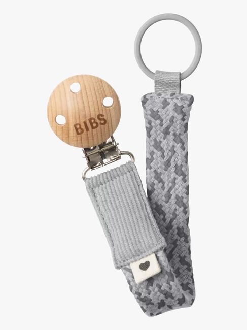 BIBS Smokkholder Pacifier Braid, Cloud/Iron