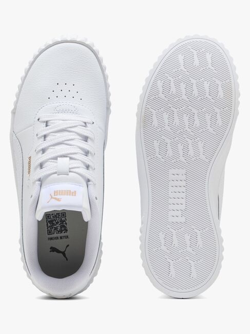 Puma Carina 3.0 Jr Sneakers, White/Gold