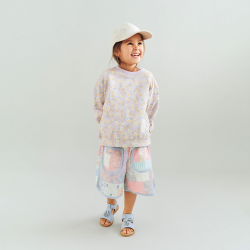 Wheat Lia Collegegenser, Lavender Daisies