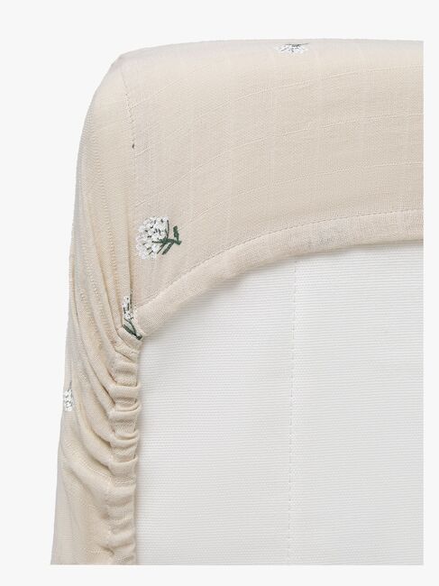 Alice & Fox TWIGGIE Stretchlaken Sprinkelseng 60x120, Beige