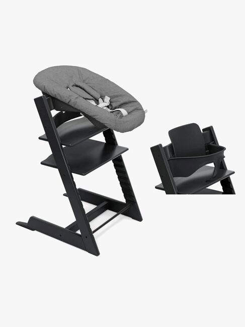 Stokke Tripp Trapp Matstol Bundle inkl. Newborn Set, Black/Anthracite