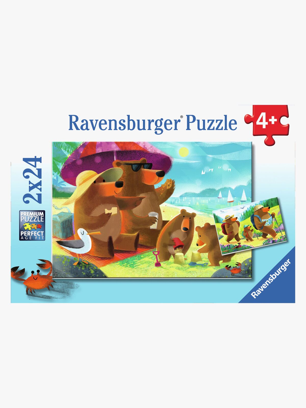 Ravensburger Bjørnefamilien Puslespill 2x24 Brikker