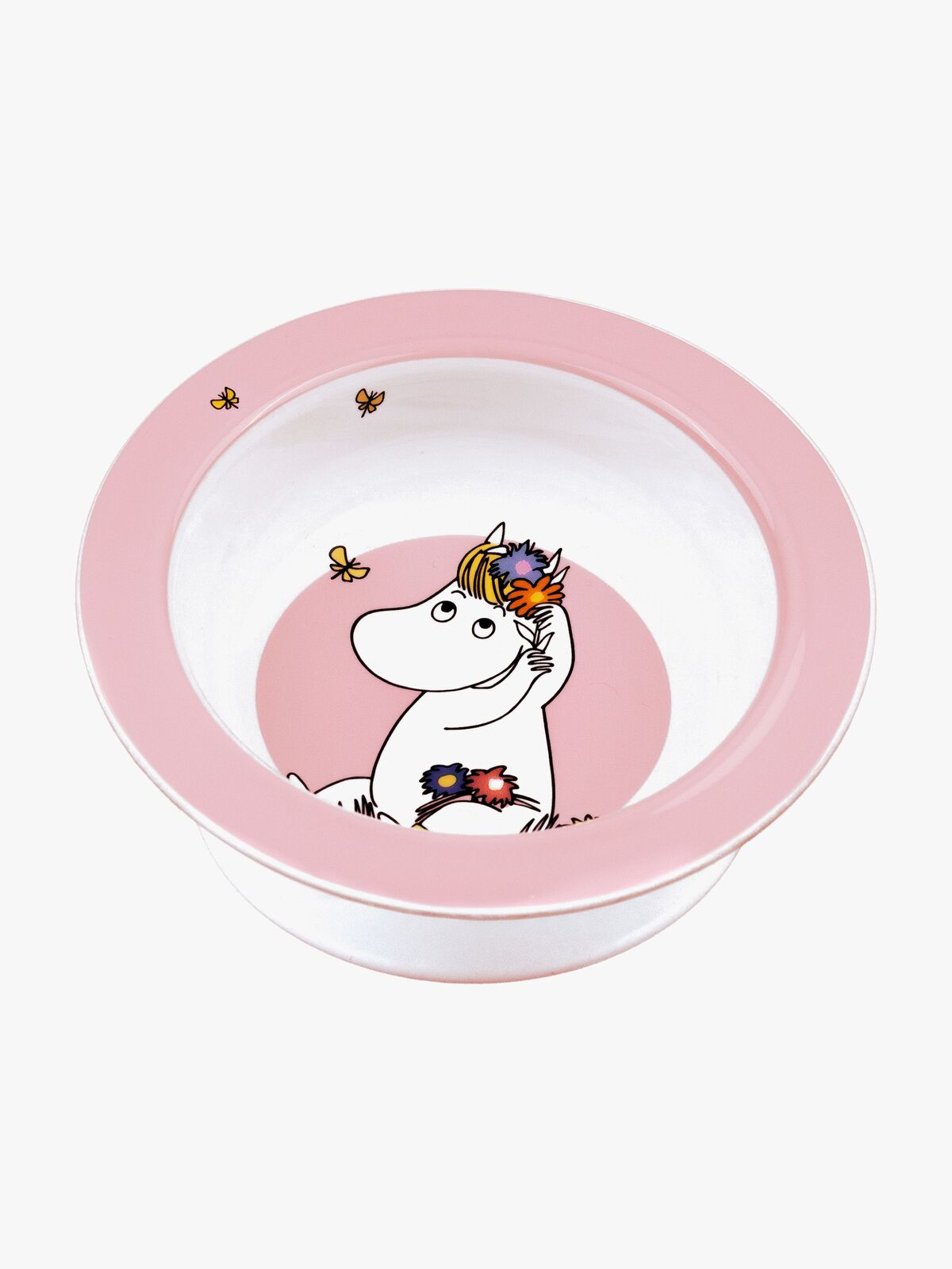 Mummitrollet Eng Tallerken med Sugekopp, Rosa