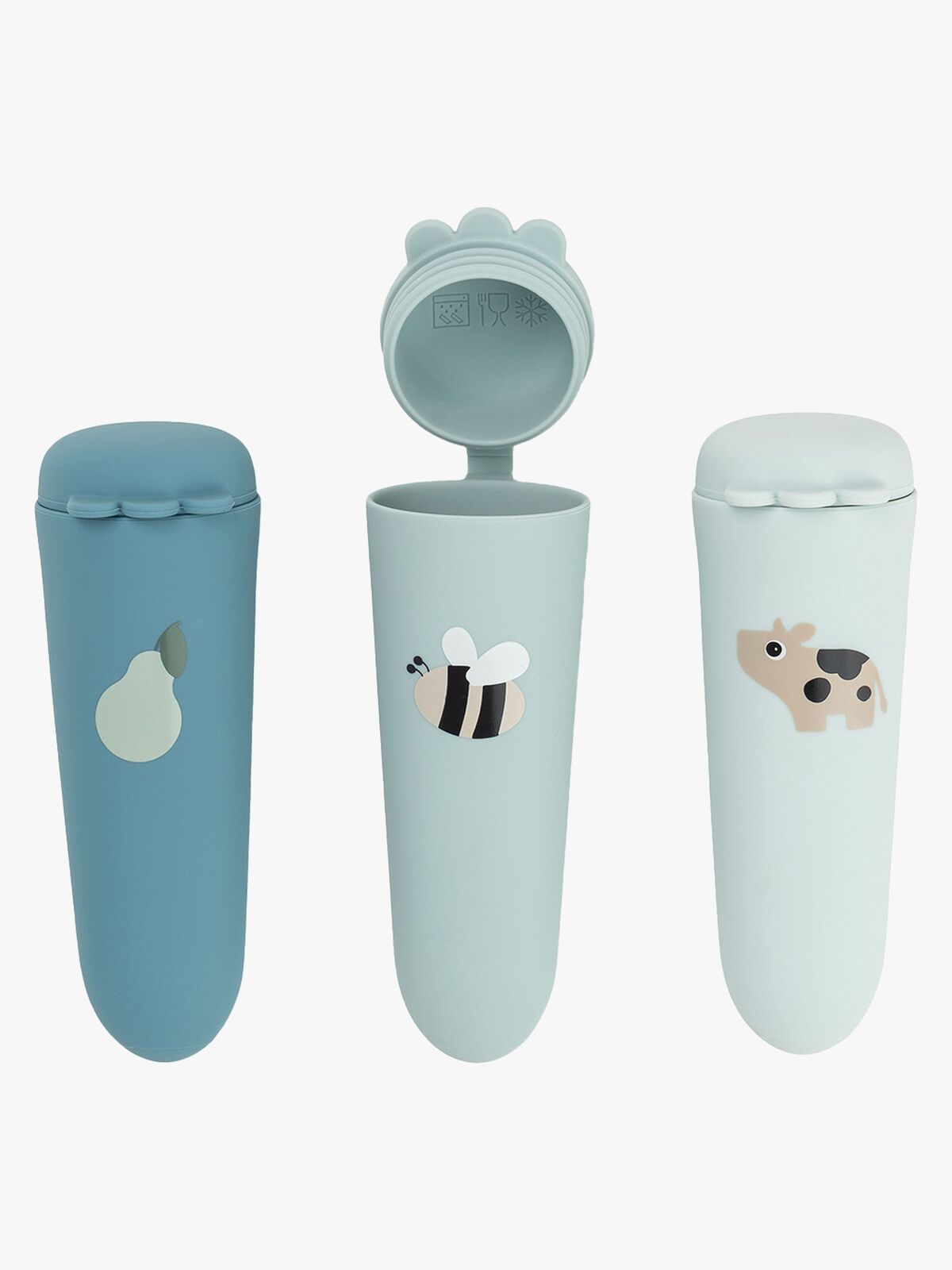 Done By Deer Dotti Isform Silikon 3-Pakk, Blue