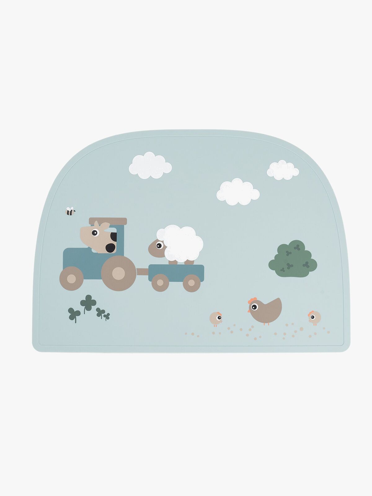 Done By Deer Tiny Farm Spisebrikke Silikon, Blue