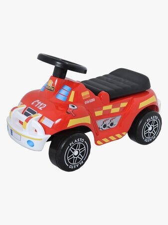 Plasto Gåbil Brannbil Med Stillegående Hjul