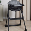 Beemoo CARE Harmony Matstol Inkl. Stolpute, All Black/Grey