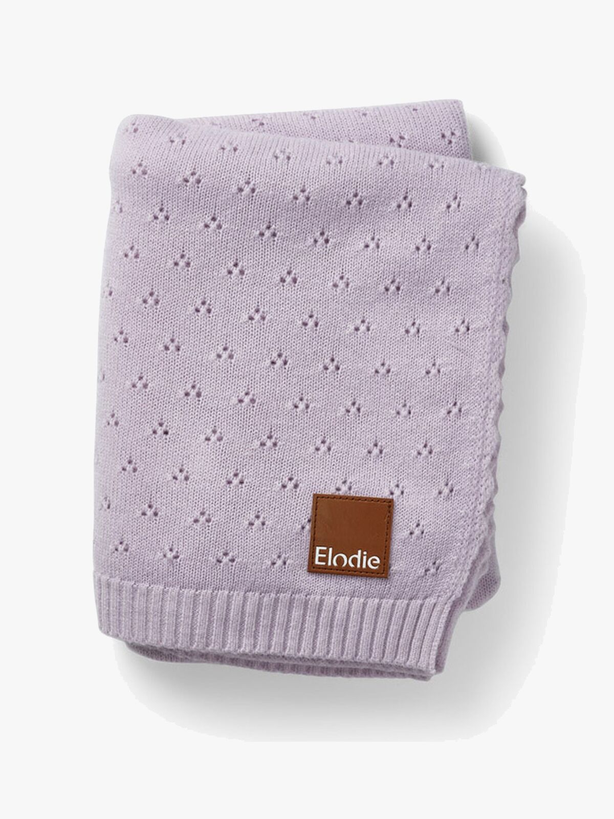Elodie  Pointelle-strikket Teppe 100x75, Lavender Love
