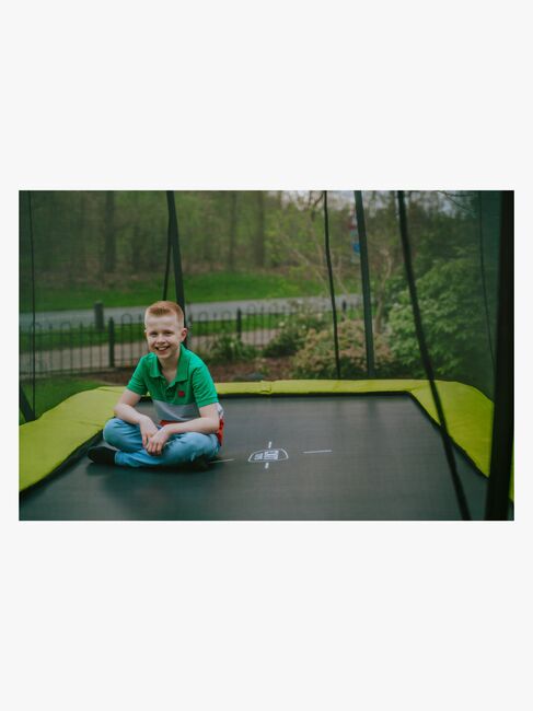 EXIT Silhouette Trampoline inkl. Sikkerhetsnett 214x305 cm, Grønn