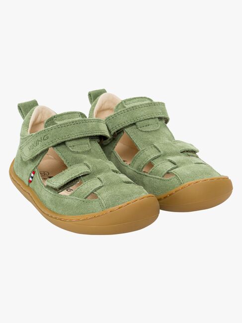 Viking Alv Lind Barefoot 2V Sandaler, Olive