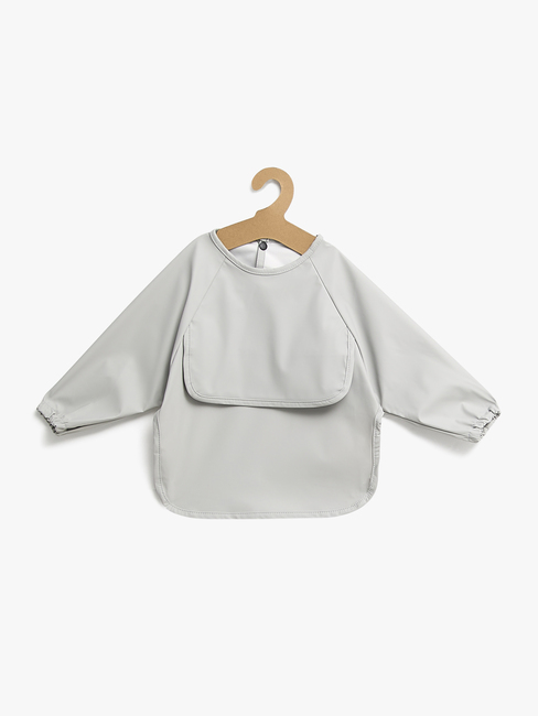 Beemoo CARE Bib  Langermet Smekke, Light Grey