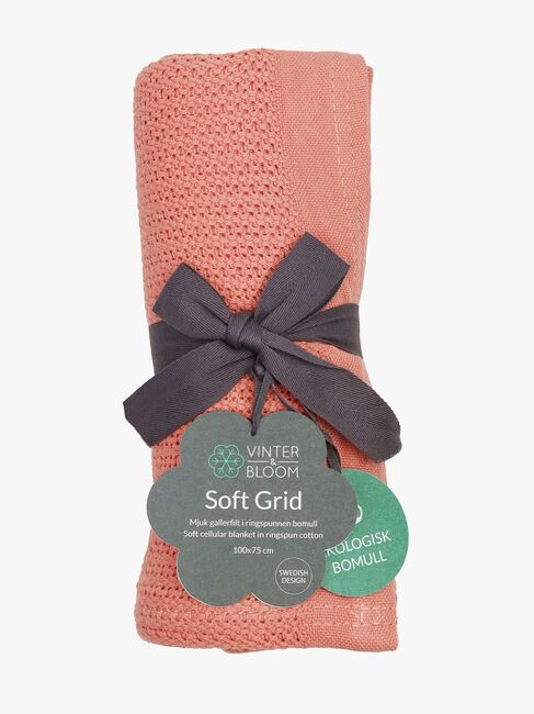 Vinter & Bloom Soft Grid EKO Helseteppe, Clay Coral