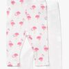Tiny Treasure Lexi Leggings 2-Pack, White/Flamingo