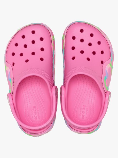 Crocs Classic Heart Lights Tøfler, Pink Lemonade