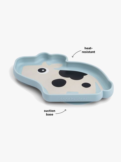 Done By Deer Stick & Stay Silikontallerken, Dotti Blue