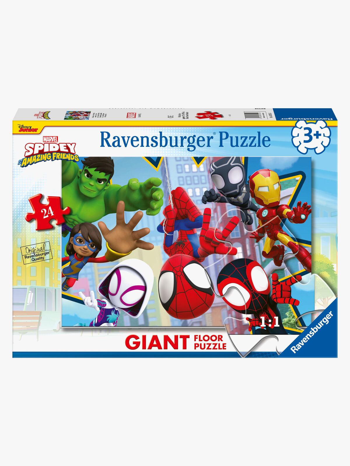 Ravensburger Spidey and His Amazing Friends Mega Gulvpuslespill 24 Brikker