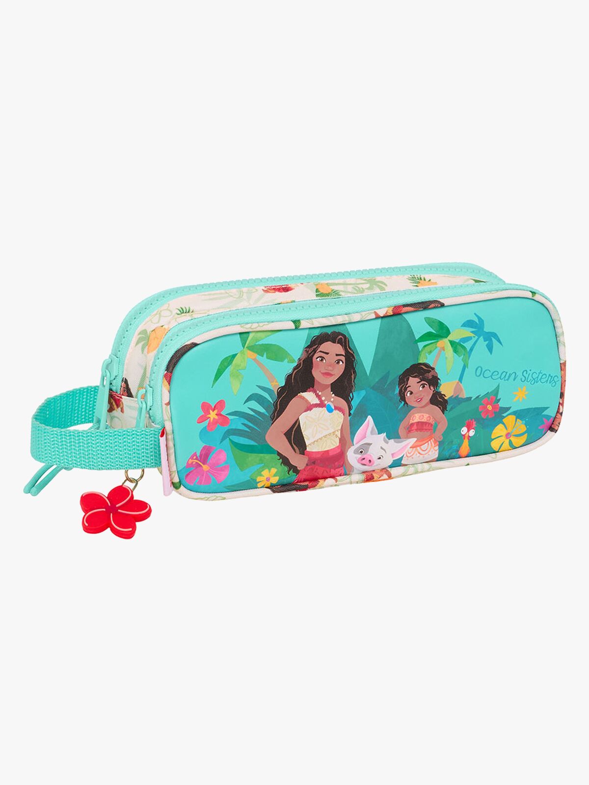 Disney Vaiana Dobbeltpennal, Beige/Turkis